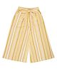 Akkriti by Pantaloons Cotton Flax Woven Striped Palazzo - Yellow