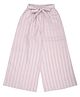 Akkriti by Pantaloons Cotton Flax Woven Striped Palazzo - Pink