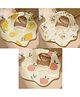 Baby Muslin Baby Bibs , Pure Cotton, Ultra Soft & Skin-Friendly, Comfortable & Lightweight, Adjustable Button , Perfect for Newborn Babies (Pack of 3)