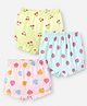 Babyhug 100% Cotton Single Jersey Knit Bloomers with Cherry Print Pack of 3 - Blue Pink & LIme Green