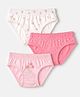 Babyhug 100% Cotton Single Jersey Knit Panties with Floral & Polka Dots in White & Pink Pack of 3
