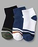 Honeyhap Premium Cotton Blend Knit Bamboo Socks With Bio Finish Pack Of 3 - White, Navy & Black