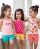 Babyhug 100% Cotton Single Jersey Knit Slips With Floral & Polka Dot Print Pack of 3 - Pink
