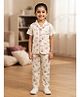 Nottie Planet Cotton Knit Half Sleeves Sweet Treats Printed Coordinating Shirt & Pajamas Night Suit Set - Light Pink