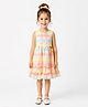 Rose Couture Cotton Blend Woven Sleeveless Checked Dress - Neon