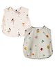 DULAAR Muslin Woven Pack Of 2 Sleeveless Ballerina & Floral Printed Jhablas - Multi Colour