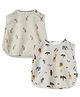 DULAAR Muslin Woven Pack Of 2 Sleeveless Vegetation & Animals Printed Jhablas - Multi Colour