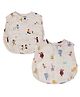 DULAAR Muslin Woven Pack Of 2 Sleeveless Children & Circus Theme Printed Jhablas - Multi Colour