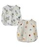 DULAAR Muslin Woven Pack Of 2 Sleeveless Floral Printed Jhablas - Multi Colour
