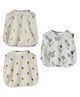 DULAAR Muslin Woven Pack Of 3 Sleeveless Lion & Floral Printed Jhablas - Multi Colour