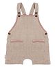 DULAAR Linen Woven Solid Dungaree - Cream