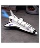 VGRASSP Pull Back Action Die Cast Space Shuttle Toy For Kids - Battery Operated Spacecraft With Lights, Sound And Mist Spray - Color May Vary