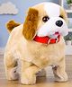 VGRASSP Walking And Jumping Fluffy Dog Toy For Kids With 360° Back Flip Action - Soft Cute Plush Puppy Electronic Pet - Color May Vary