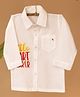 Mamarill Cotton Woven Half Sleeves Little Heartbreaker Text Printed Shirt - White