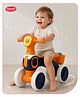 Aditi Toys Push Ride On Bikes for Kids, Balance Bike Ride Toy Manual Push Bike with Music & Light, Anti-Skid Wheels, Lightweight Frame, Storage Basket, Toy Vehicle for Boys & Girls, 2Y+ (Orange)
