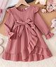 Mark & Mia Dress with Full Sleeves in Dark Pink for 9-12 Months