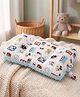 StarAndDaisy Baby Pillow Double-Sided Washable, Comfortable And Soft All-Season Use, 100% Cotton & Soft Minky Fleece Cartoon Print White