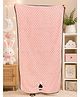 ZQBIEE Knit Polka Dots Designed Bunny Embroidered Towel - Pink