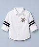 US Polo Assn 100% Cotton Woven Shirt with Full Sleeves and U.S. Polo Assn. Since 1890 Embroidery in White for 12-24 Months