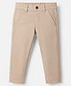 US Polo Assn Cotton Woven Full Length Solid Trouser in Beige