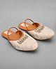 Little Palz Embroidered Mojaris - Beige
