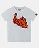 Kiggle Cotton Jersey Knit Half Sleeves Tiger Printed Tee - Off White