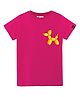 Kiggle Cotton Jersey Knit Half Sleeves Balloon Dog Printed Tee - Fuchsia