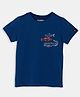 Kiggle Cotton Jersey Knit Half Sleeves Fishes Printed Tee - Navy Blue