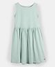 Kiggle Slub Jersey Knit Sleeveless Solid Dress - Sea Green