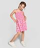 Kiggle Slub Jersey Knit Sleeveless Tomatoes Printed Dress - Pink
