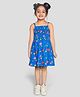 Kiggle Slub Jersey Knit Sleeveless Stars Printed Dress - Navy Blue