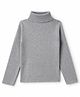 Yellow Apple Knit Skivi/Turtle Winter T-Shirt with Full Sleeves in Light Grey for 12-18 Months