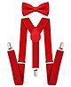 Sarvda Solid Suspender & Bow - Red