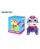 ARCADE TOYS Musical Hopping Frog Toy with LED Lights, Walking & Head Shaking Action, Battery Operated,