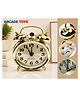 ARCADE TOYS Vintage Metal Twin Bell Wind-Up Alarm Clock | Mechanical Manual Silent Non-Ticking Desktop Clock | Classic Decorative Table Clock | Colours may vary