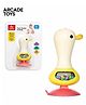 ARCADE TOYS Duck Baby Teether Rattle Toy with Suction Base | BPA-Free Sensory Teething Toy for Newborns & Infants 0+ Months | Colour may vary