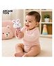 ARCADE TOYS Bunny Face Rattle Soft Toy (Plush) for Babies | Squeeze Handle with Squeaky Sound | Shake for Rattle Sound | Colour & design May Vary