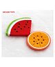 ARCADE TOYS 2 Fruit Shaped Bath Sponges for Kids & Adults | Soft Foam Body Scrubber | Gentle Exfoliating Bath Loofah (Colours & design may vary)