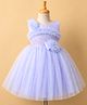Enfance Net Knit Sleeveless Floral & Sequined Detailed Dress - Light Blue