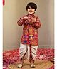 AJ Dezines Cotton Woven Full Sleeve Abstract Print Dhoti Kurta Set - Pink