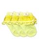 NEXT2SKIN Cotton Spandex Pack Of 3 Pom Pom Embellished Socks - Yellow