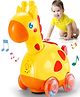 NEGOCIO Bump & Go Giraffe Toy for Babies | Interactive Musical Crawling Toy with Lights, Songs & Obstacle Avoidance - PACK OF 1- COLOR MAY VARY