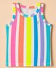 Korkak Knit Sleeveless Tank Top with Stripes - Neon Yellow