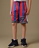 Kidsville Knit Marvel Featuring Spider Man Printed Shorts - Red & Blue