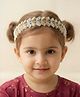 CHOKO Lace Detailed Beads Embellished Handmade Headband - Gold & Silver