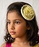 CHOKO Sequins & Pearls Embellished Fascinator Hair Clip - Yellow White & Silver