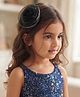 CHOKO Glittered Floral Applique Detailed Fascinator Hair Clip - Black & Silver