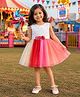 The Magic Wand Woven Sleeveless Flower Applique & Lace Detailed Sequins Embellished Dress - Multi Colour