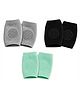 INPOUT 3 Pair of Knee Support with Anti-Slip Silicone Dots for Crawling & Walking, Soft Stretchable mesh (Color may vary)