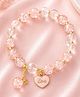 Stol'n Beads Embellished Metal Heart Charm Detailed Bracelet - Pink